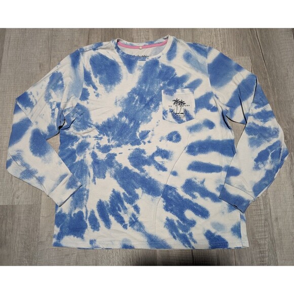 Chubbies Shirt Mens XXL Blue Tie Dye T-Shirt Long Sleeve Sky's Out Thighs Out - Picture 1 of 9